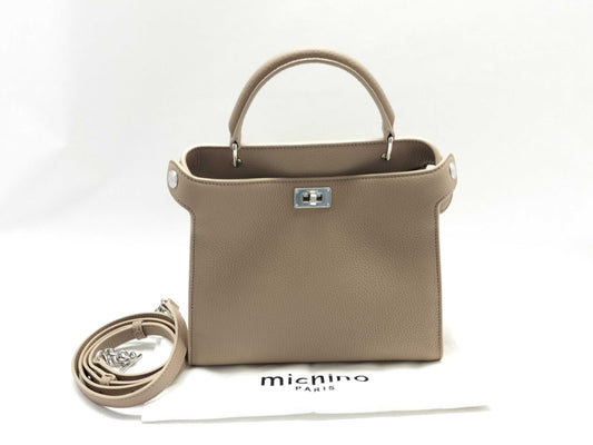 Mitino Paris Lutes Mini 2-Way Bag, Beige, Handbag
