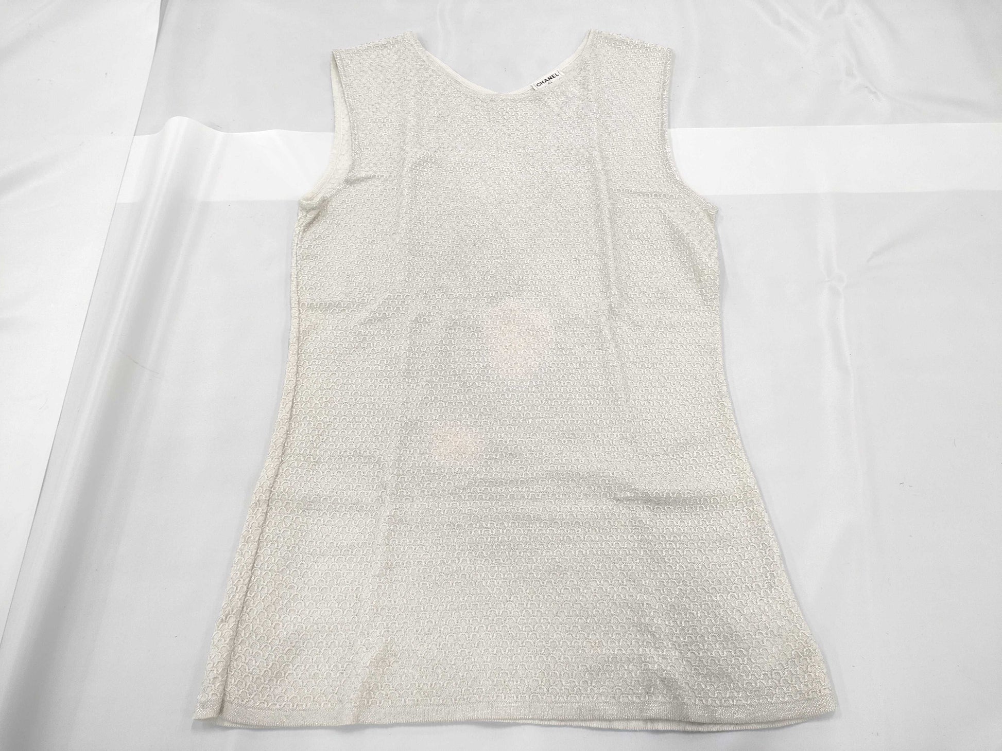 CHANEL Tank Top Gray 09P #38 Tops