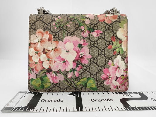 GUCCI Dionysus GG Supreme Floral Print Shoulder Bag in Brown