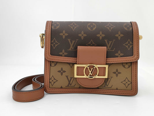 LOUIS VUITTON LOUIS VUITTON Louis Vuitton Dauphine Mini Mono Reverse Shoulder Bag Shoulder Bag