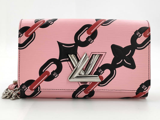 LOUIS VUITTON Louis Vuitton Portefeuille Twist Chain Epi M67227 Rose Shoulder Bag