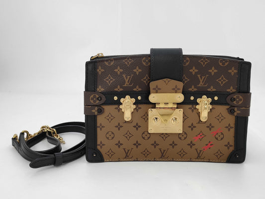 LOUIS VUITTON LOUIS VUITTON Trunk Clutch Shoulder Bag M43596 Monogram Reverse Black Shoulder Bag