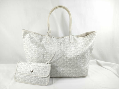 GOYARD GOYARD Goyard Saint Louis White Tote Bag