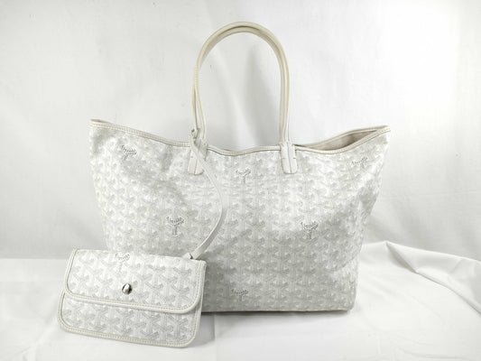 GOYARD GOYARD Goyard Saint Louis White Tote Bag