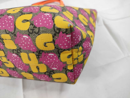 GUCCI Children's Strawberry Print Tote Bag Handbag Tote Bag