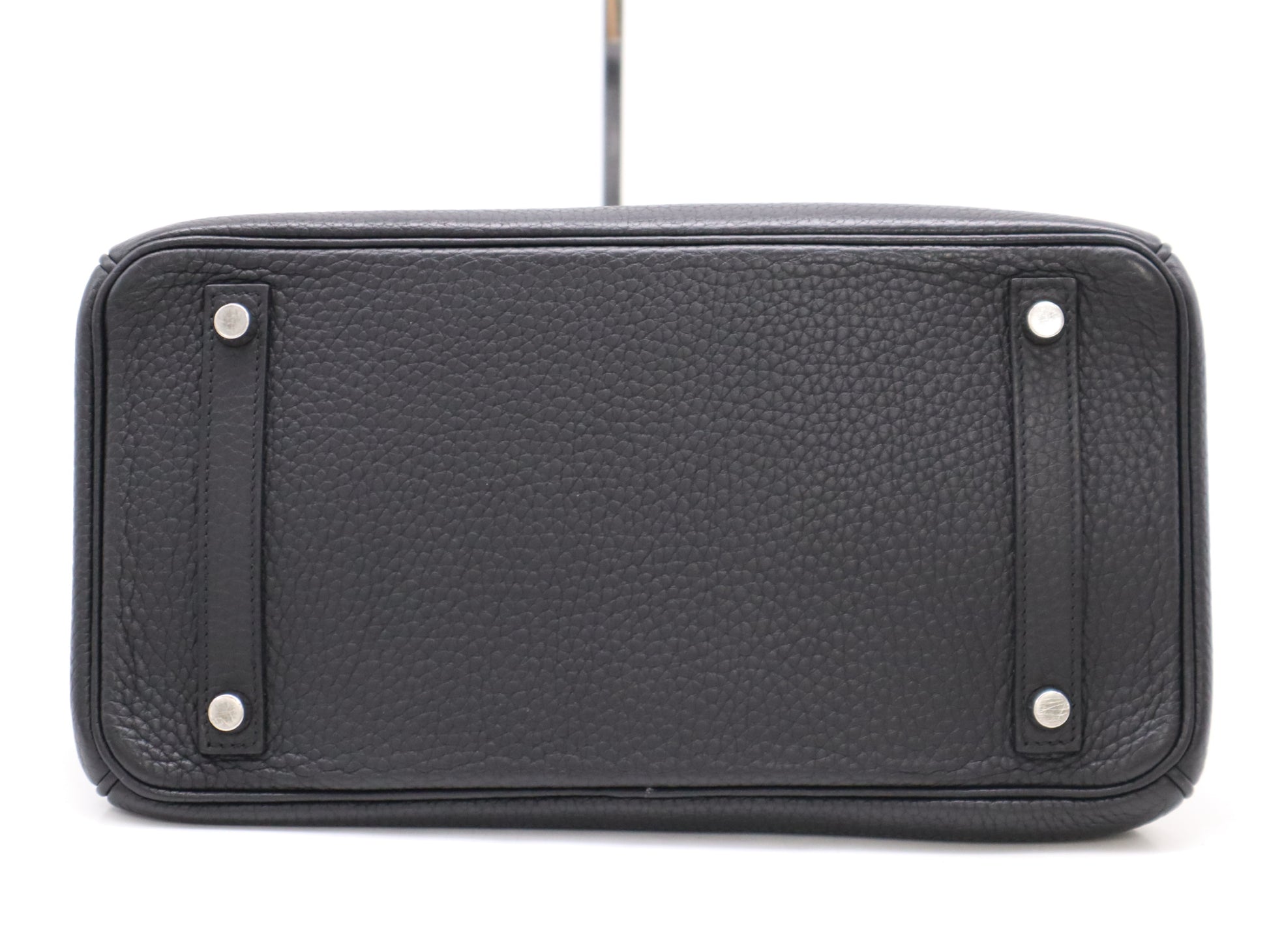 HERMES Leather Birkin 30 Black PK with Clochette, Cadena, and 2 Keys, □M Stamp, 2009, 38 Handbag