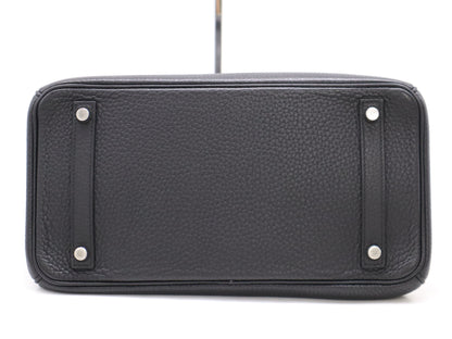 HERMES Leather Birkin 30 Black PK with Clochette, Cadena, and 2 Keys, □M Stamp, 2009, 38 Handbag