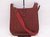 HERMES Taurillon Clemence Evelyn GM Rouge Shoulder Bag with F Stamp and Shoulder Strap