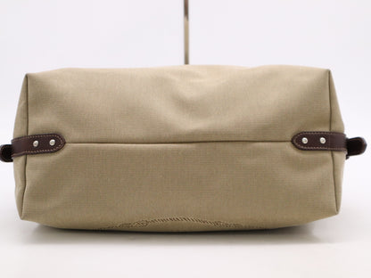 PRADA Canvas/Leather Logo Jacquard Bag Handbag