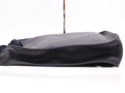 HERMES Leather Vespa GM □H Stamp 2004 Black Shoulder Bag with Dust Bag