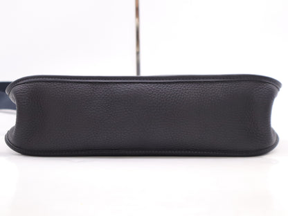 HERMES Leather Vespa GM □H Stamp 2004 Black Shoulder Bag with Dust Bag