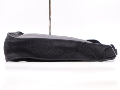 HERMES Leather Vespa GM □H Stamp 2004 Black Shoulder Bag with Dust Bag