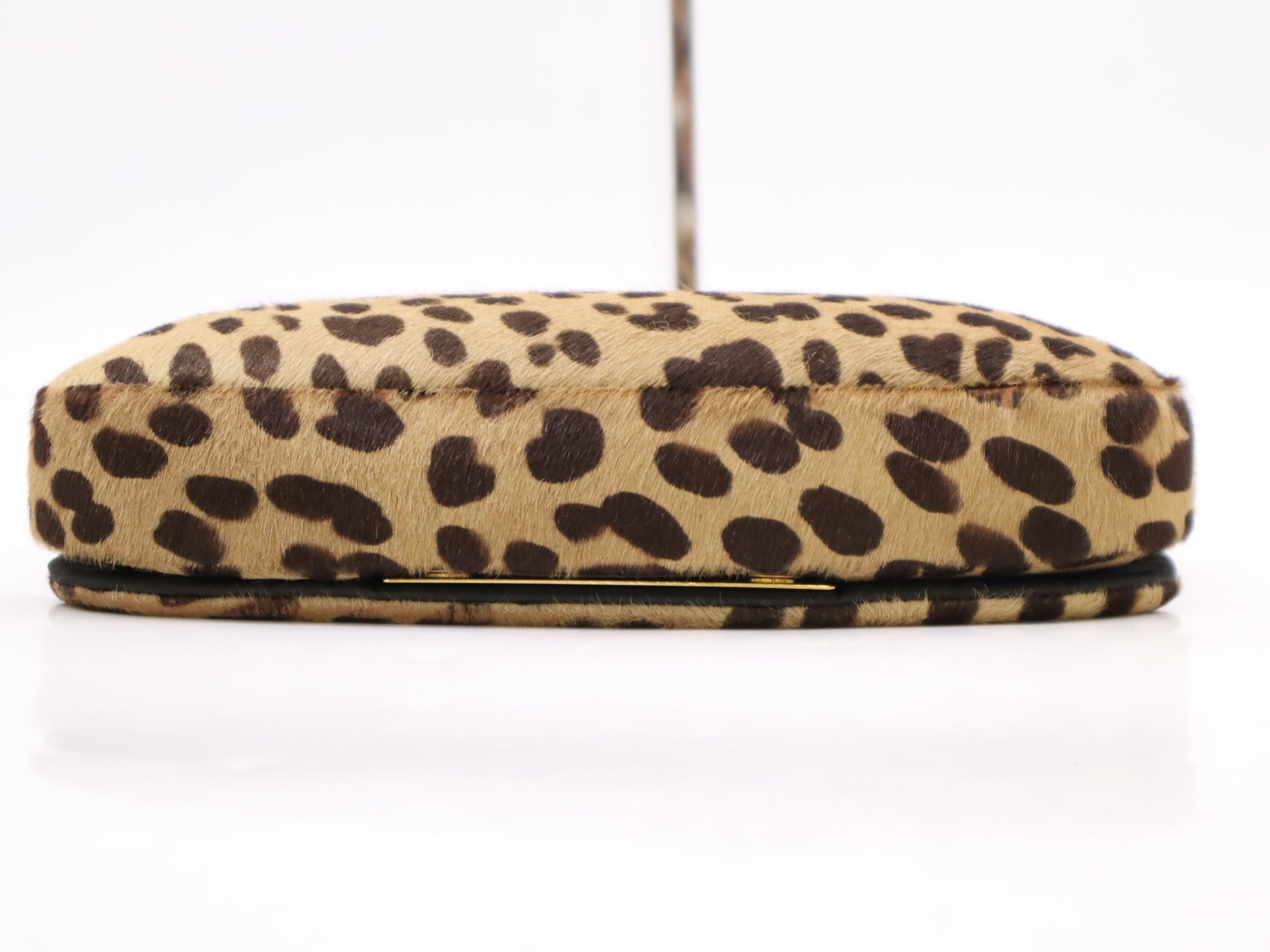 Dior Harako/Patent Leather Maris Pearl Leopard Print Handbag