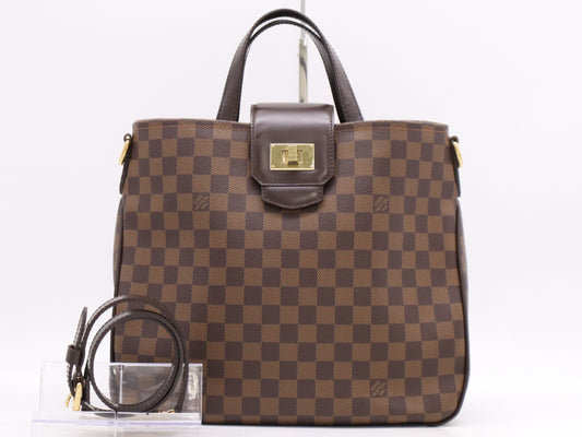 LOUIS VUITTON N41177 Damier Caba Roseberry Handbag with Shoulder Strap