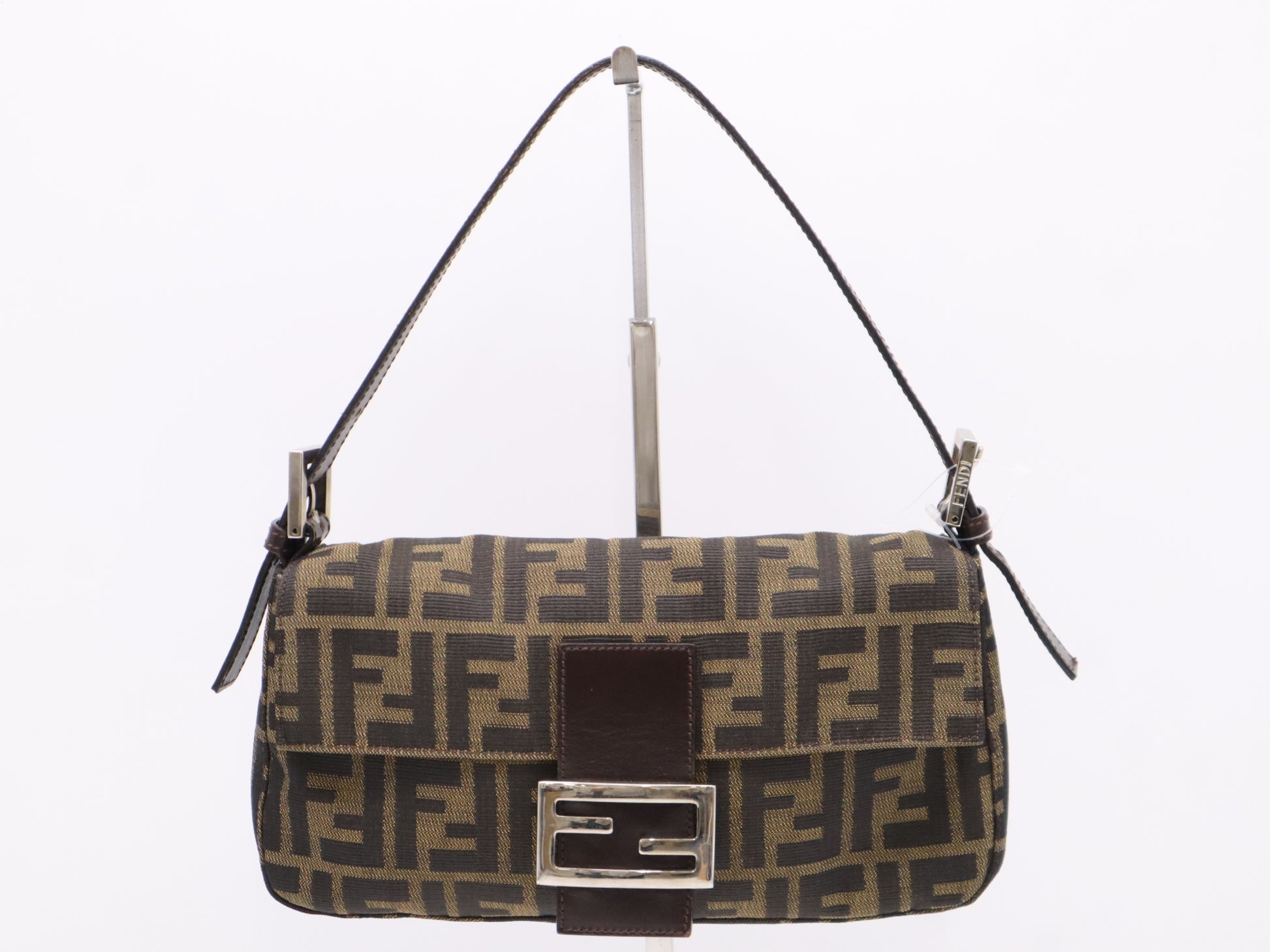 FENDI Zucca Mamma Bucket Brown Handbag