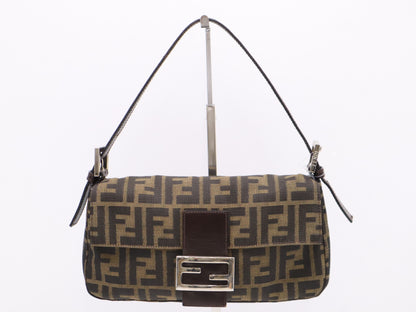 FENDI Zucca Mamma Bucket Brown Handbag