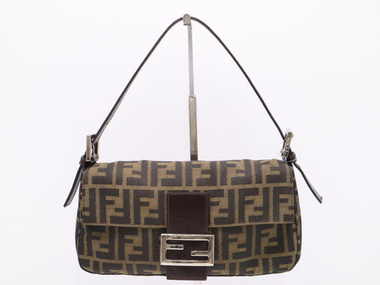 FENDI Zucca Mamma Bucket Brown Handbag