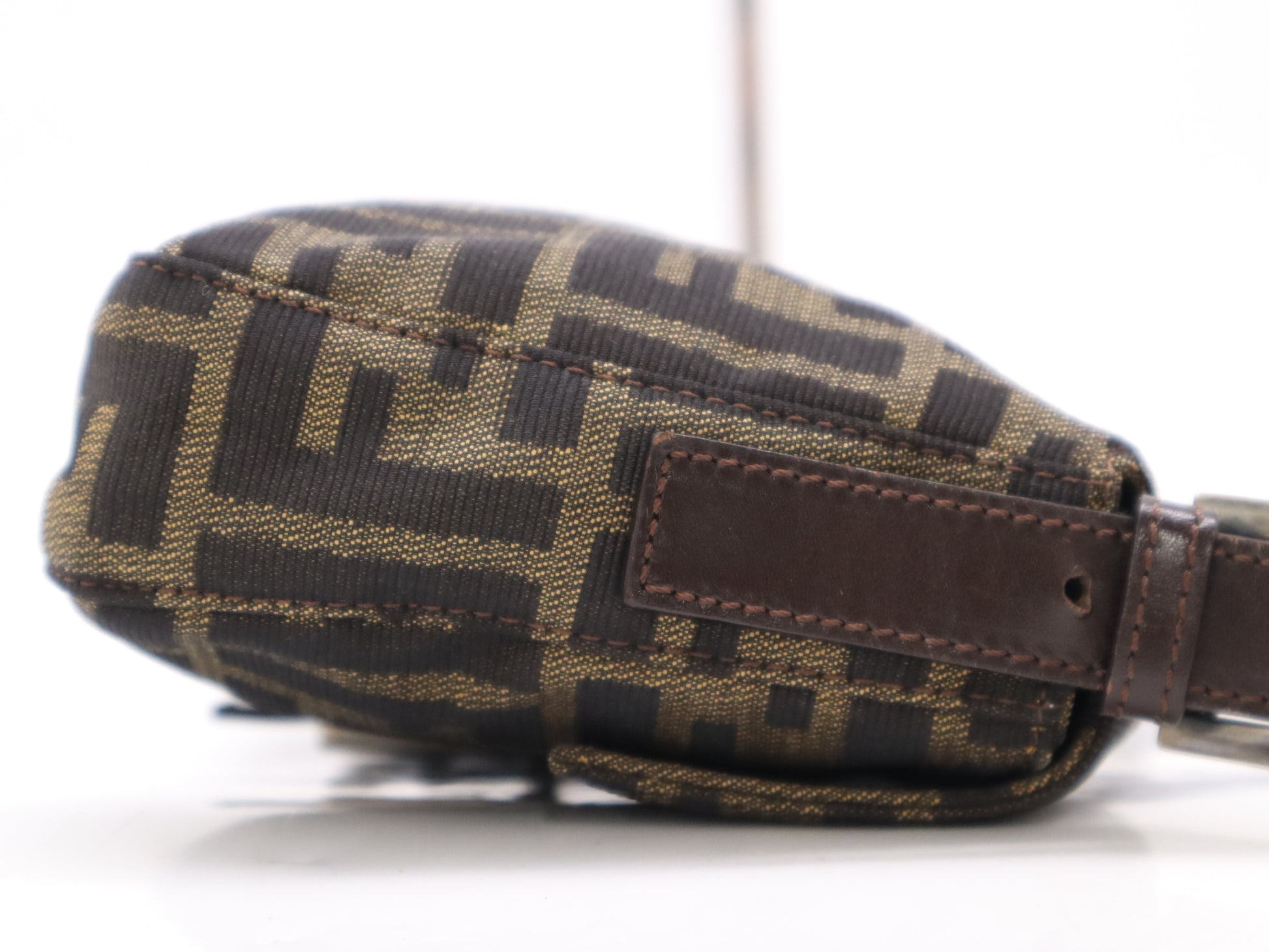 FENDI Zucca Mamma Bucket Brown Handbag