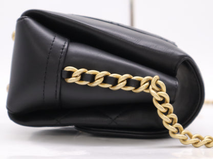 CHANEL Matelasse Chain Shoulder Bag in Black Lambskin with Dust Bag, Sticker, and Card Included, 28272240