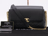 CHANEL Matelasse Chain Shoulder Bag in Black Lambskin with Dust Bag, Sticker, and Card Included, 28272240