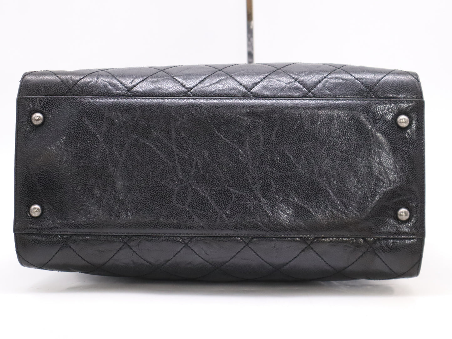 CHANEL Matelasse Caviar Leather Chain Tote Bag Black Card 18215968 Tote Bag