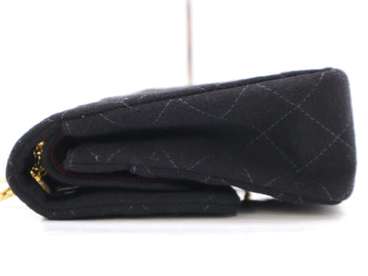 CHANEL Cotton Matelasse 26 Chain Shoulder Bag Black Seal 3606725 Shoulder Bag
