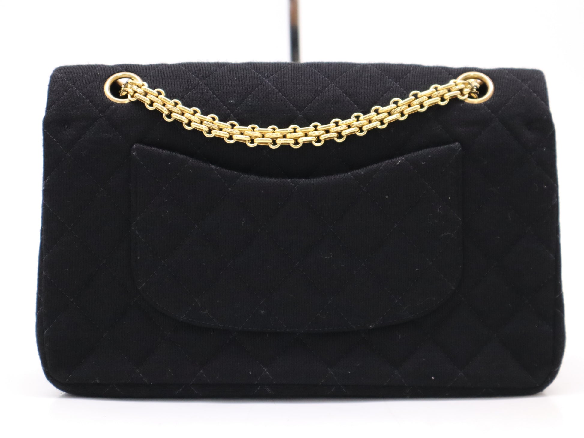 CHANEL Cotton Matelasse 26 Chain Shoulder Bag Black Seal 3606725 Shoulder Bag