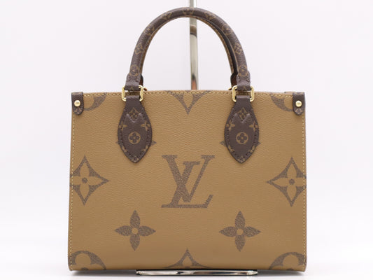 LOUIS VUITTON M46373 Reverse On the Go PM Monogram Giant Handbag RFID Verified No Serial Tag