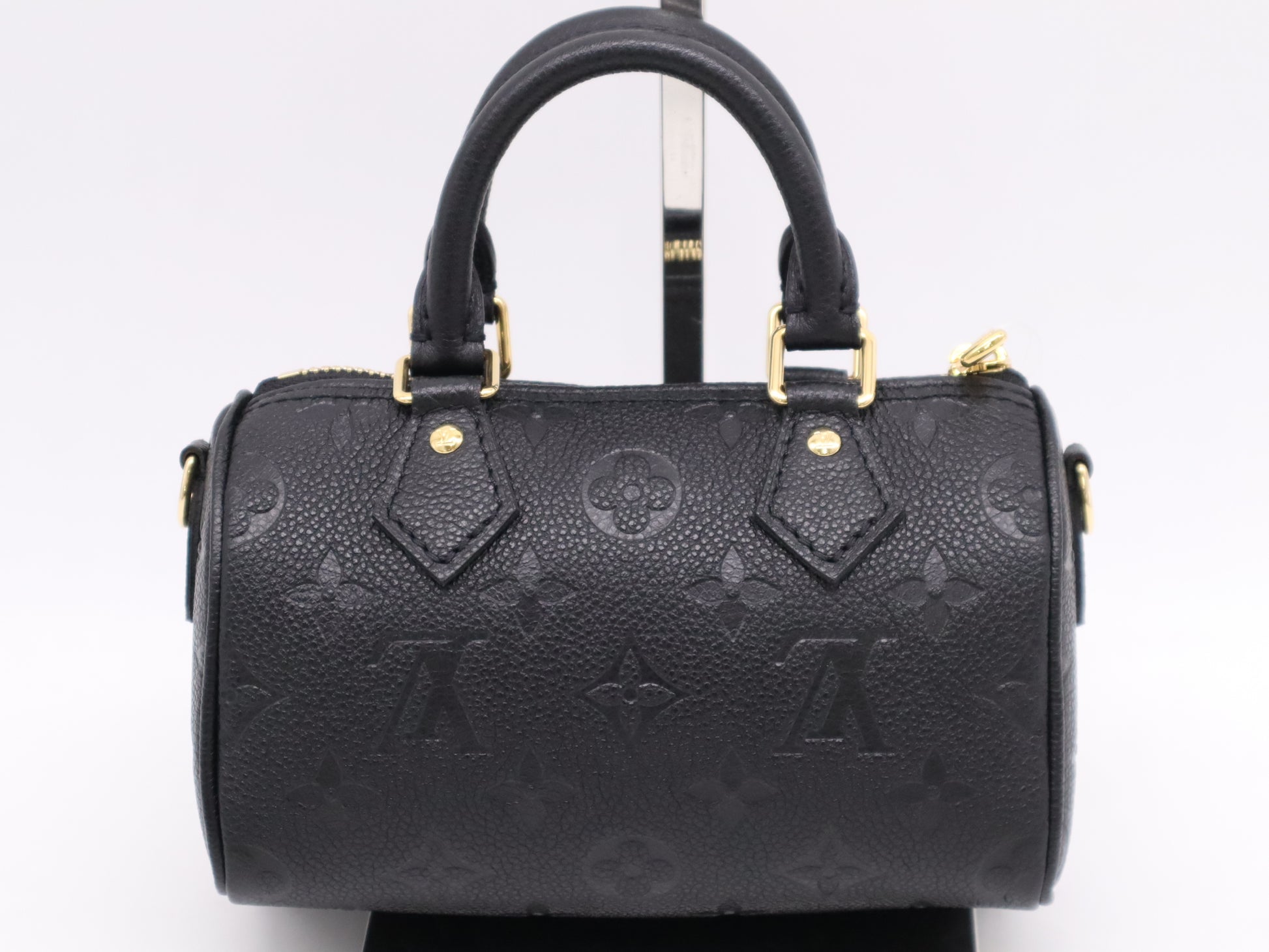 LOUIS VUITTON M82450 Empreinte Nano Speedy Noir RFID Verified Handbag