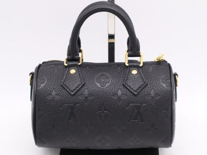 LOUIS VUITTON M82450 Empreinte Nano Speedy Noir RFID Verified Handbag