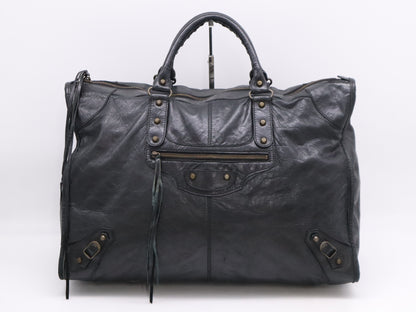 BALENCIAGA 110506 Leather Handbag Black Handbag