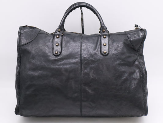 BALENCIAGA 110506 Leather Handbag Black Handbag