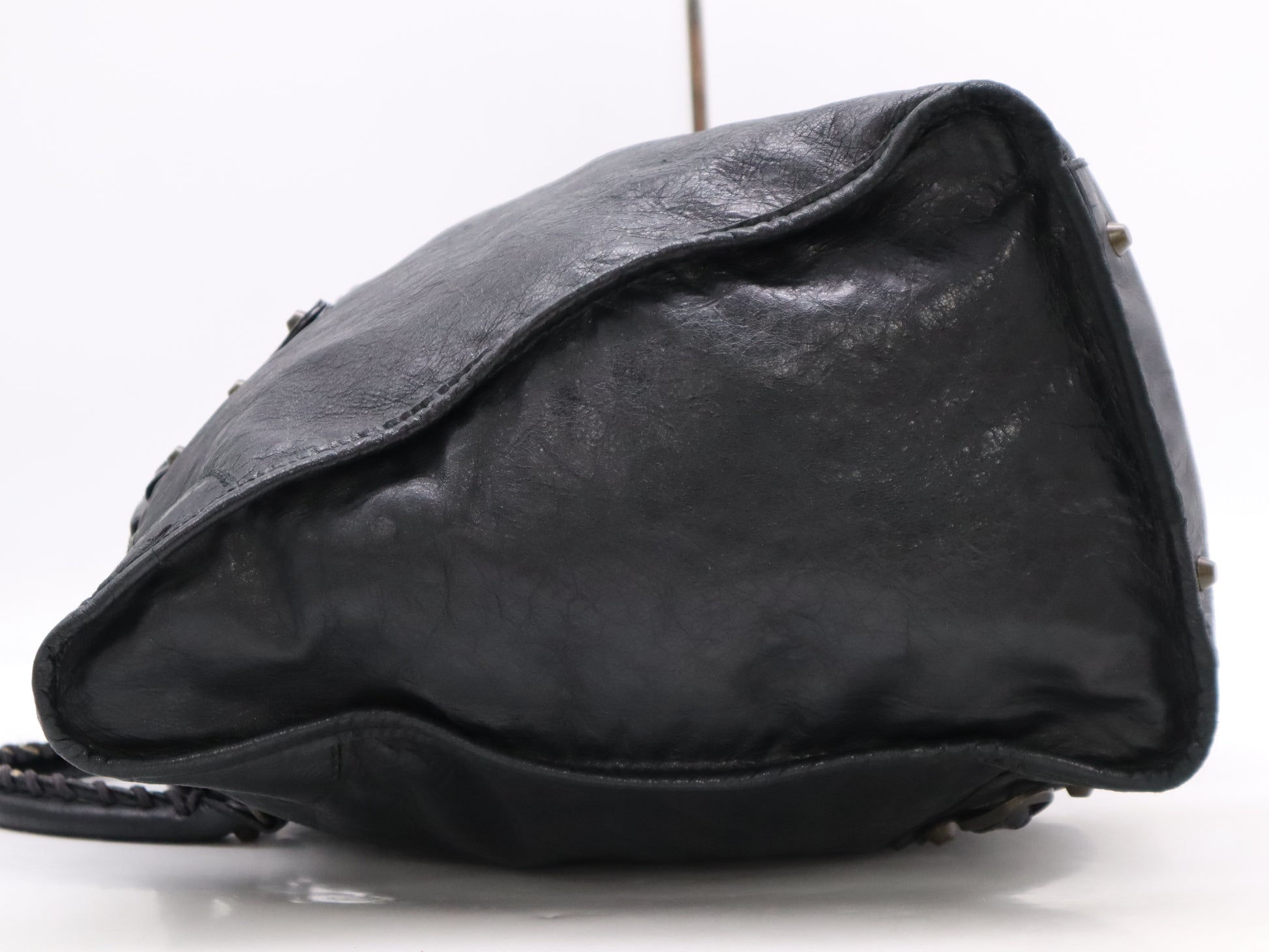 BALENCIAGA 110506 Leather Handbag Black Handbag