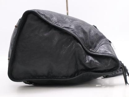BALENCIAGA 110506 Leather Handbag Black Handbag