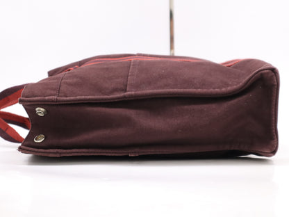 BALENCIAGA Canvas Foule Tote MM Bordeaux Handbag