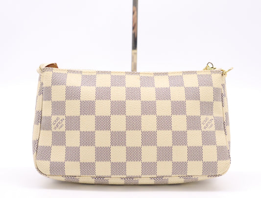 LOUIS VUITTON N51986 Azur Pochette Accessoires Pouch with Shoulder Strap