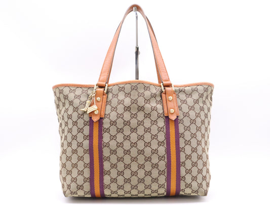 GUCCI 139260GG Canvas Sherry Line Shoulder Bag 486622 Tote Bag