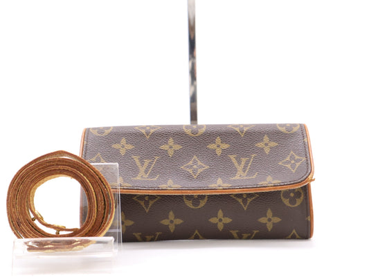 LOUIS VUITTON M51854 Monogram Pochette Twin PM Shoulder Bag