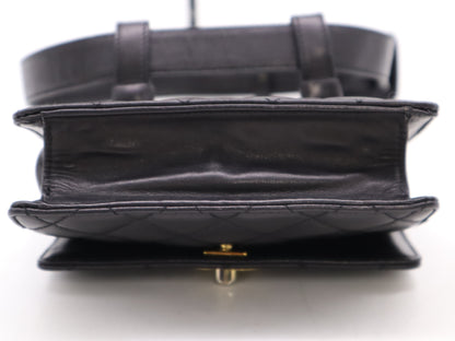 CHANEL Lambskin Waist Bag, Black, with Dust Bag, Seal, 1965557