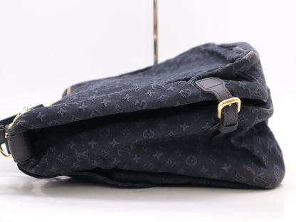 LOUIS VUITTON M42311? Monogram Mini Denise TST Blue Shoulder Bag with Name Tag