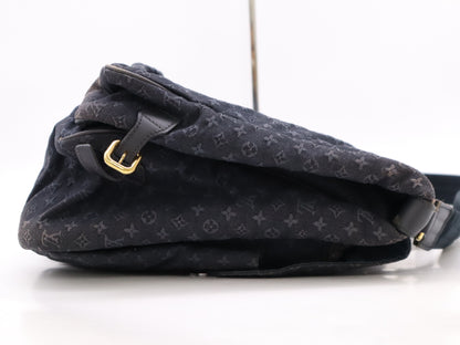 LOUIS VUITTON M42311? Monogram Mini Denise TST Blue Shoulder Bag with Name Tag