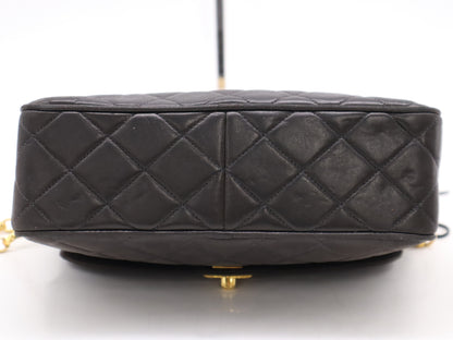 CHANEL Lambskin Matelasse 23 Shoulder Bag with Small Flap, Small Chain, Gold Hardware, Black Seal, Card Included, Dust Bag Included, 2653551