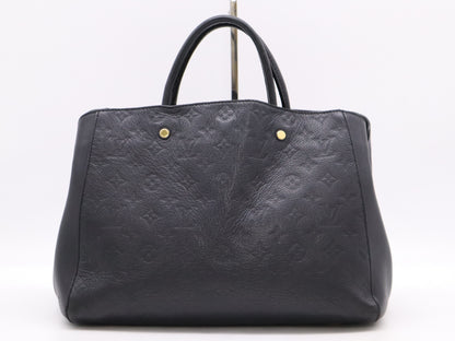 LOUIS VUITTON M41048 Empreinte Montaigne MM Noir Handbag