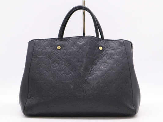 LOUIS VUITTON M41048 Empreinte Montaigne MM Noir Handbag