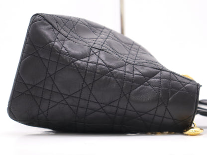 Christian Louboutin Lady Dior Handbag in Black Lambskin