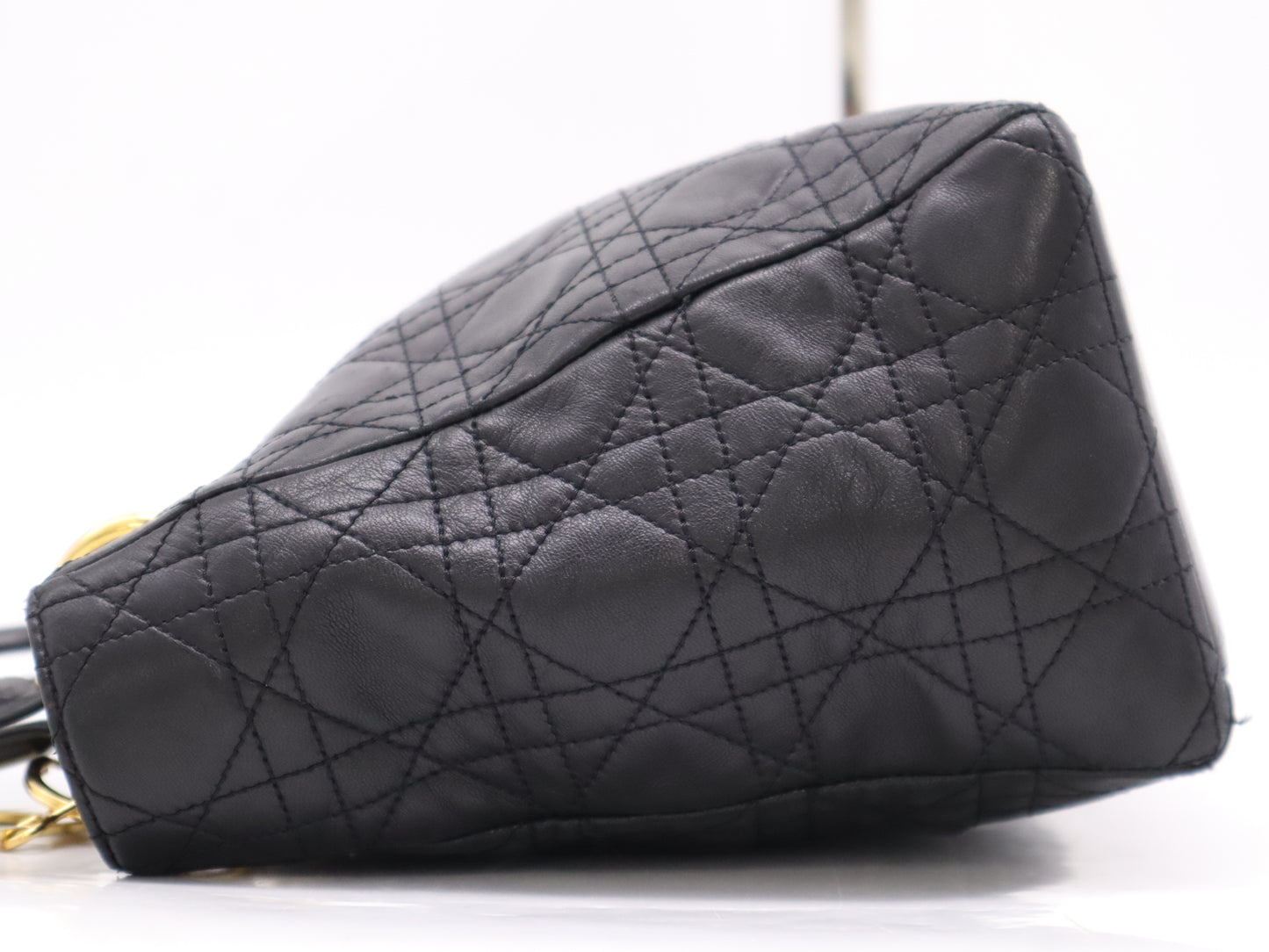 Christian Louboutin Lady Dior Handbag in Black Lambskin