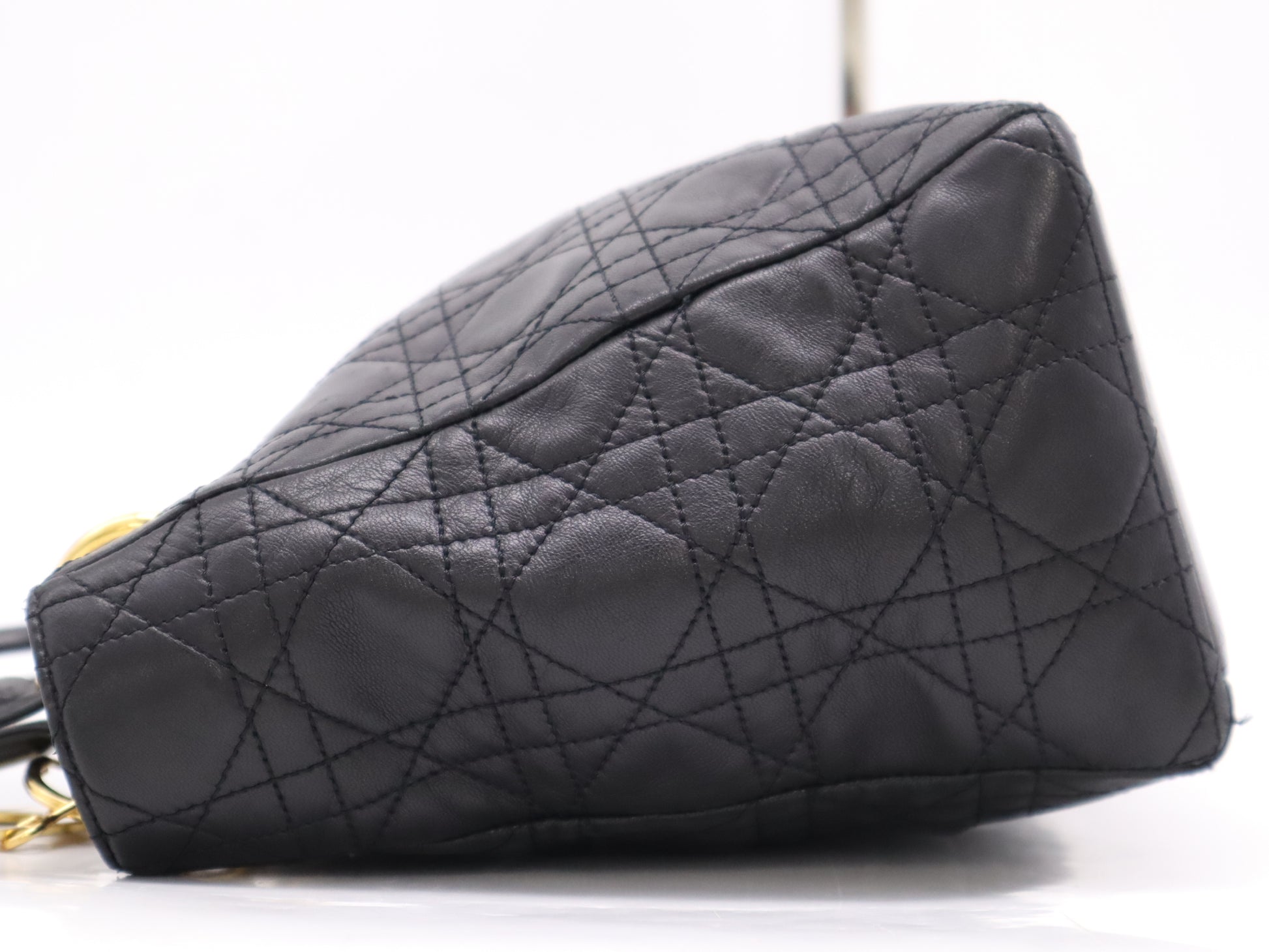 Christian Louboutin Lady Dior Handbag in Black Lambskin