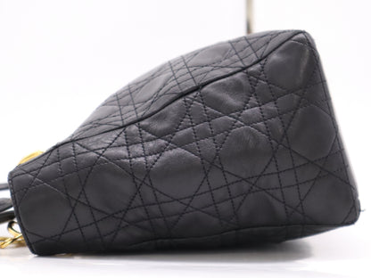 Christian Louboutin Lady Dior Handbag in Black Lambskin