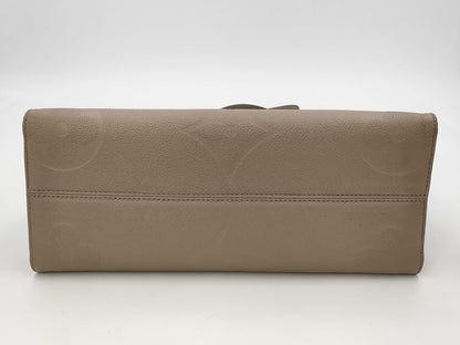 LOUIS VUITTON Monogram Empreinte M45607 Empreinte Giant on the Go MM Tourterelle RFID Verified Handbag
