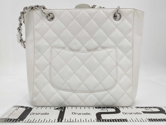 CHANEL Caviar Skin Matelasse Chain Shoulder Bag with White Card and Seal 13359863 Tote Bag